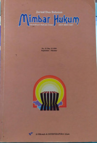 Image of Mimbar Hukum Aktualisasi Hukum Islam No. 22 Thn. VI 1995 September - Oktober