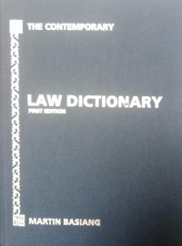 Image of The Contemporary Law Directionary Firts Edition