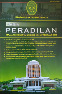 Image of VARIA PERADILAN: MAJALAH HUKUM TAHUN XXXIII NO. 387 FEBRUARI 2018