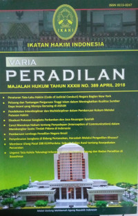 Image of VARIA PERADILAN: MAJALAH HUKUM TAHUN XXXIII NO. 389 APRIL 2018