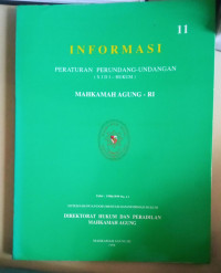 Image of INFORMASI PERATURAN PERUNDANG-UNDANGAN (SJDI-HUKUM) MAHKAMAH AGUNG RI : Edisi 1998/1999 No. 11