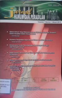 Image of JURNAL HUKUM DAN PERADILAN: VOL 01 NOMOR 1 MARET 2012