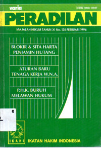 Image of VARIA PERADILAN : Majalah Hukum Tahun XI No. 125 Februari 1996