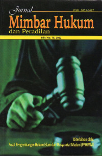 Image of JURNAL MIMBAR HUKUM DAN PERADILAN : Edisi No. 75, 2012